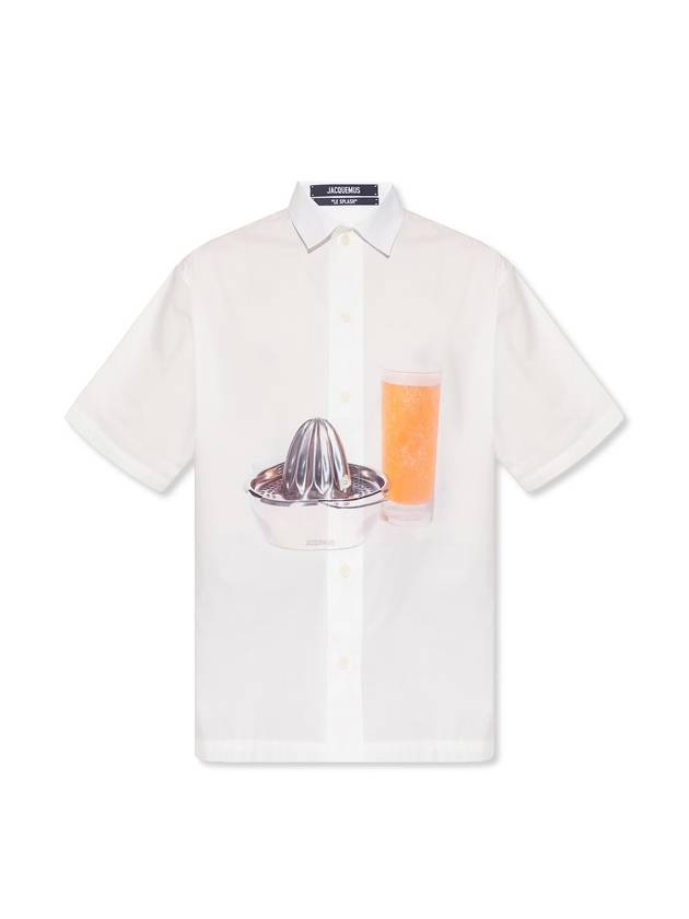 Men's La Chemise Moisson Short Sleeve Shirt White - JACQUEMUS - BALAAN.