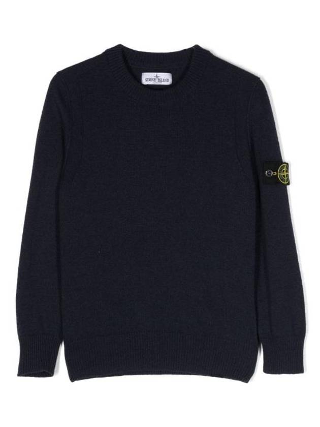 Kids Motif Wappen Knit Top Navy - STONE ISLAND - BALAAN 1