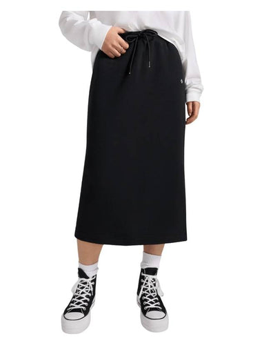 Wordmark Knit Long H-Line Skirt Black - CONVERSE - BALAAN 1