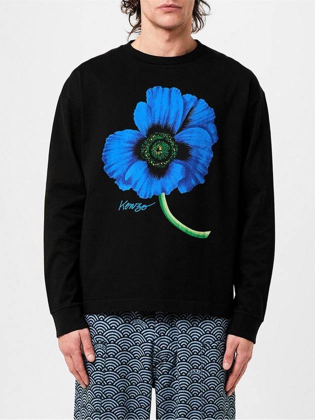 Poppy Flower Logo Seasonal Classic T-Shirt - KENZO - BALAAN 3