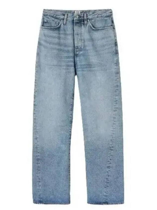 Women's Twisted Seam Denim Straight Jeans One Blue - TOTEME - BALAAN 2