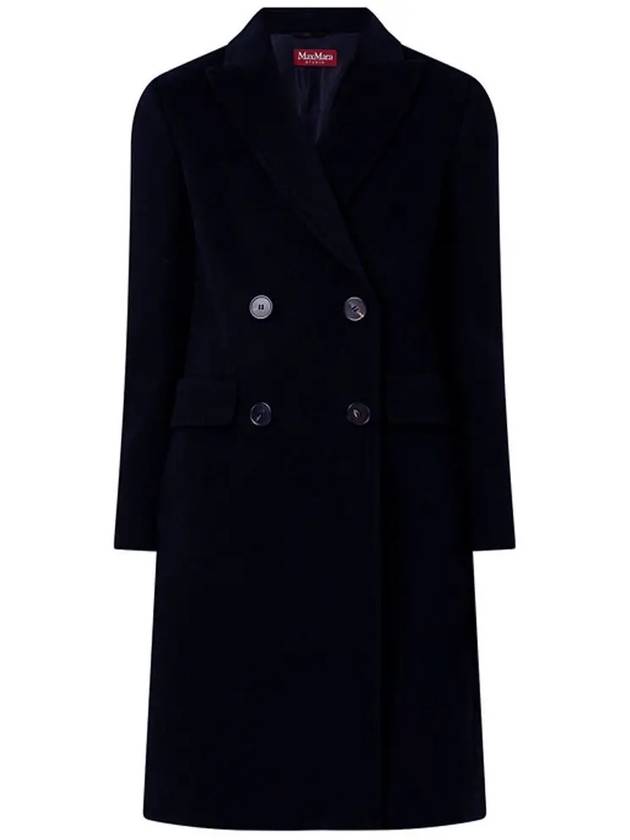 Women's Manuel Wool Double Coat Navy - MAX MARA - BALAAN 3