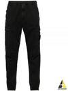 Stretch Cotton Cargo Straight Pants Black - STONE ISLAND - BALAAN 2