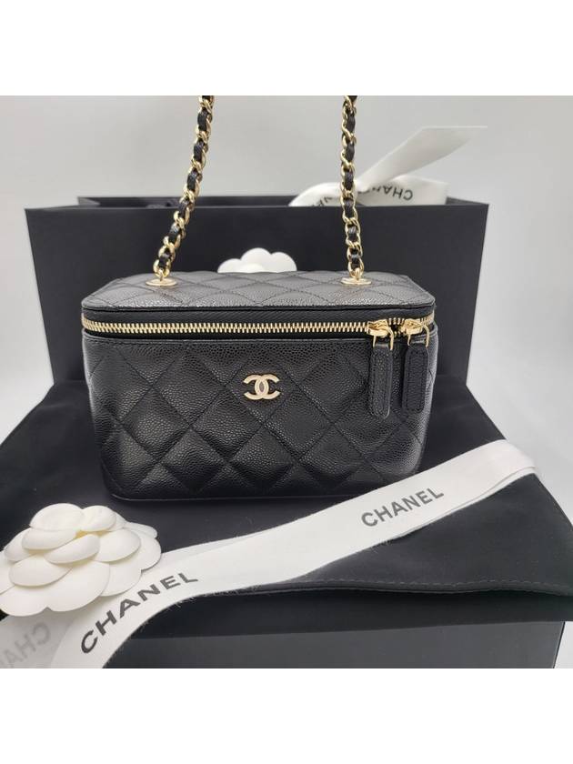 Classic Caviar Vanity Cross Bag Gold Plated Black - CHANEL - BALAAN 2