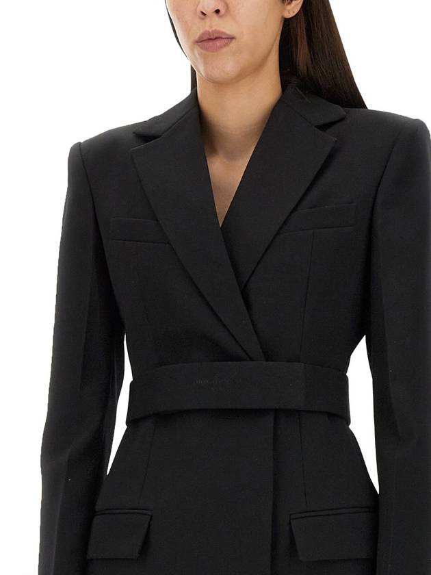 Women's Belted Wool Tailoring Blazer Short Dress Black - ALEXANDER WANG - BALAAN 7