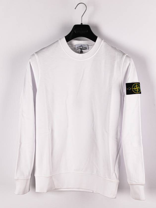 Men's Wappen Patch Sweatshirt White - STONE ISLAND - BALAAN 2