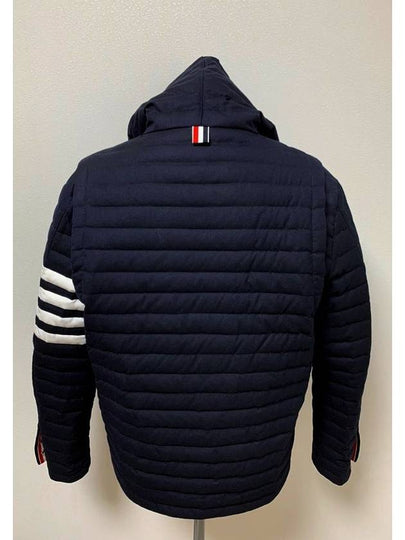 diagonal armband hooded padded jacket 1 - THOM BROWNE - BALAAN 2