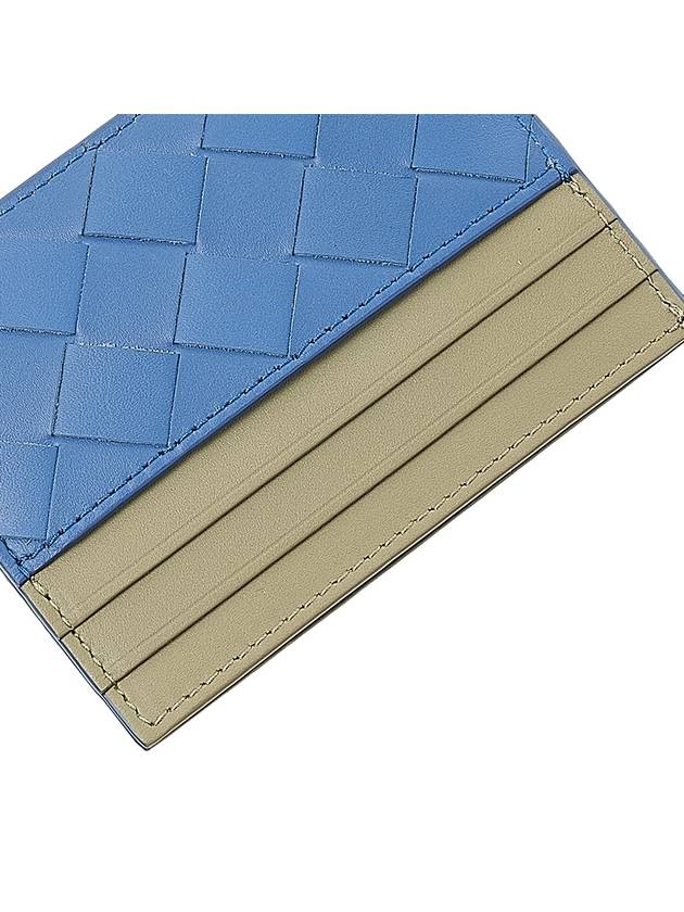 Intrecciato Two-tone Card Wallet Blue - BOTTEGA VENETA - BALAAN 8