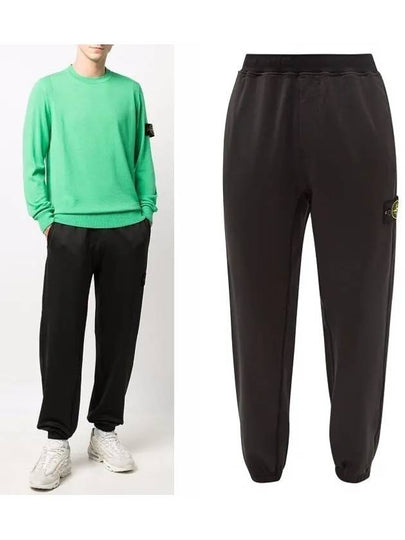 Wappen Patch Nylon Fleece Jogger Track Pants Black - STONE ISLAND - BALAAN 2