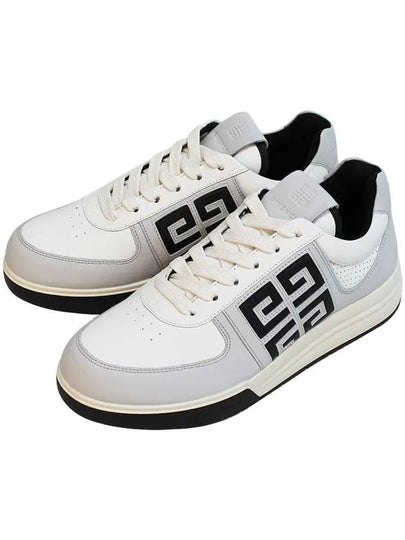 4G Leather Logo Low Top Sneakers Grey - GIVENCHY - BALAAN 2