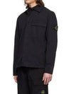 Tela Mock Neck Zip-up Jacket Black - STONE ISLAND - BALAAN 5