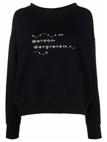 Font Generator Logo Sweatshirt Black - MAISON MARGIELA - BALAAN 1