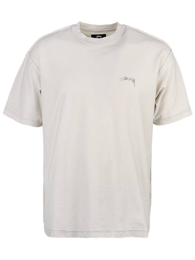 Lazy Short Sleeve T Shirt Bone - STUSSY - BALAAN 2