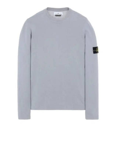 Wappen Patch Round Cotton Knit Top Light Grey - STONE ISLAND - BALAAN 1