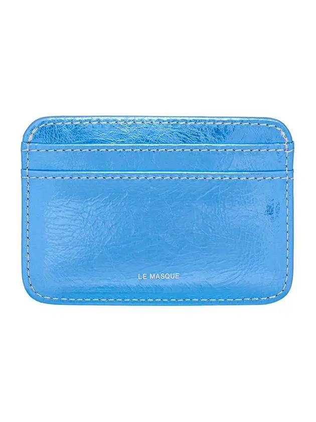 Daisy Slim Mini Transportation Card Wallet Shine Blue - LE MASQUE - BALAAN 3