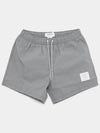 Striped Seersucker Swim Shorts Grey - THOM BROWNE - BALAAN 4