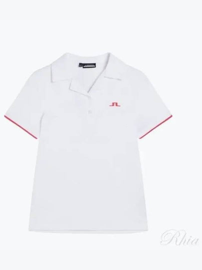 Women's Solange Short Sleeve Polo Shirt White - J.LINDEBERG - BALAAN 2