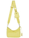 Saffiano Re-edition 2005 Triangle Logo Calf Leather Shoulder Bag Yellow - PRADA - BALAAN 5