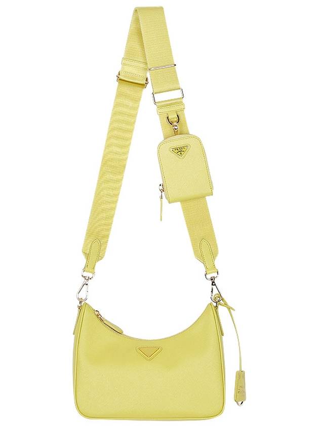 Saffiano Re-edition 2005 Triangle Logo Calf Leather Shoulder Bag Yellow - PRADA - BALAAN 5