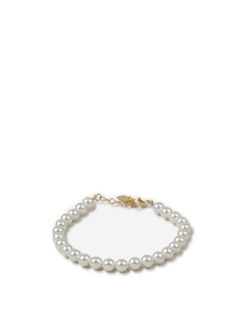 Pearl Metal Bracelet Cream Gold - SAINT LAURENT - BALAAN 1