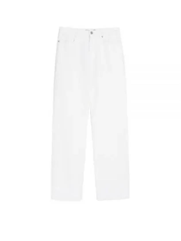 Giulia Cotton Straight Pants White - MAX MARA - BALAAN 2