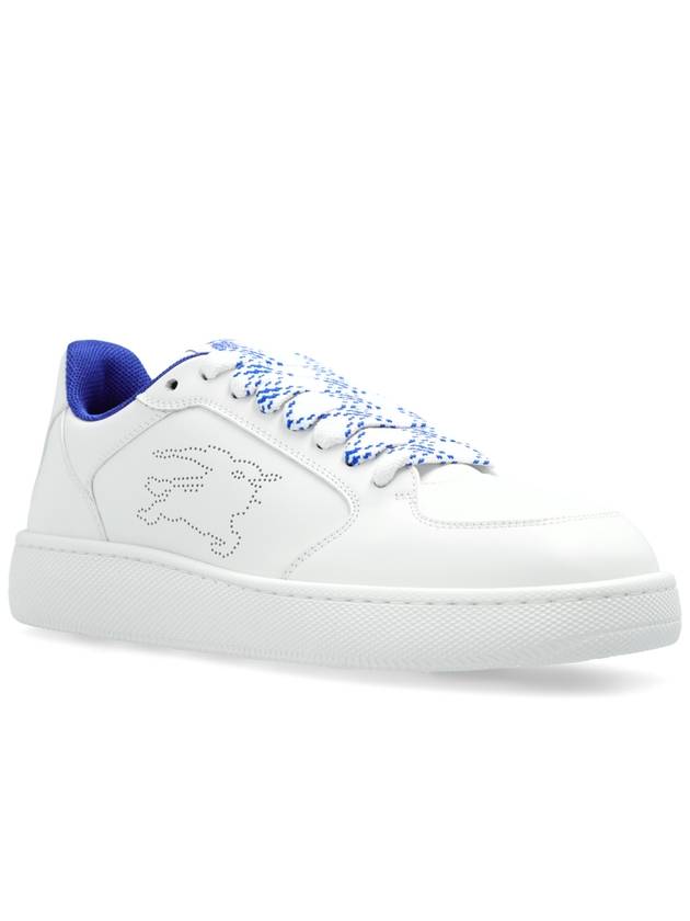 Stock Leather Low Top Sneakers White - BURBERRY - BALAAN 5