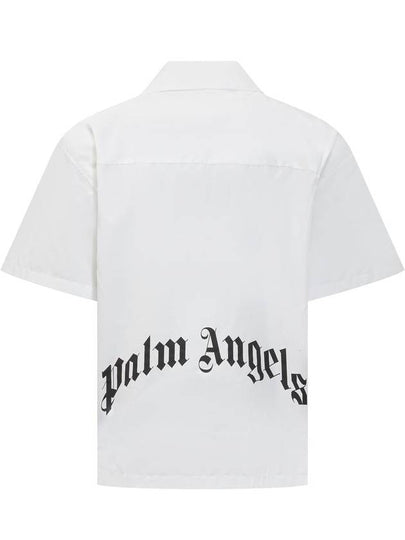 Palm Angels Curved Logo Shirt Ss - PALM ANGELS - BALAAN 2