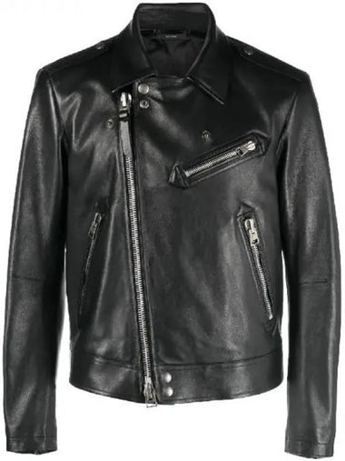 Black calfskin biker jacket - TOM FORD - BALAAN 1