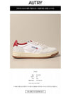 Men's Medalist Nylon Bicol Red Tab Low Top Sneakers White - AUTRY - BALAAN 3