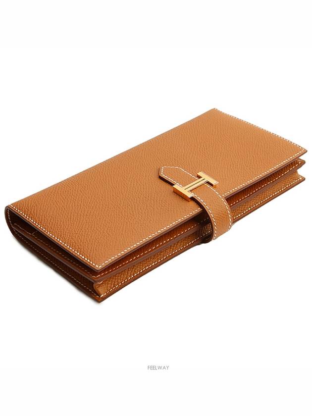 Bean long wallet gold plated B 71253 - HERMES - BALAAN 3