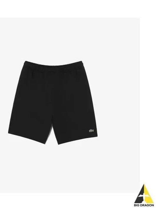 Men s Solid Sweat Shorts Black - LACOSTE - BALAAN 1