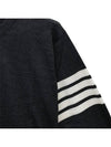 4 Bar Armband Classic Merino Wool Knit Top Dark Grey - THOM BROWNE - BALAAN 4