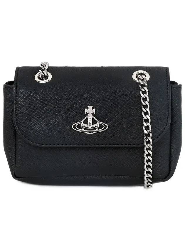 Biogreen Small Chain Shoulder Bag Black - VIVIENNE WESTWOOD - BALAAN 1