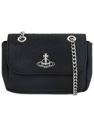 Biogreen Small Chain Shoulder Bag Black - VIVIENNE WESTWOOD - BALAAN 1