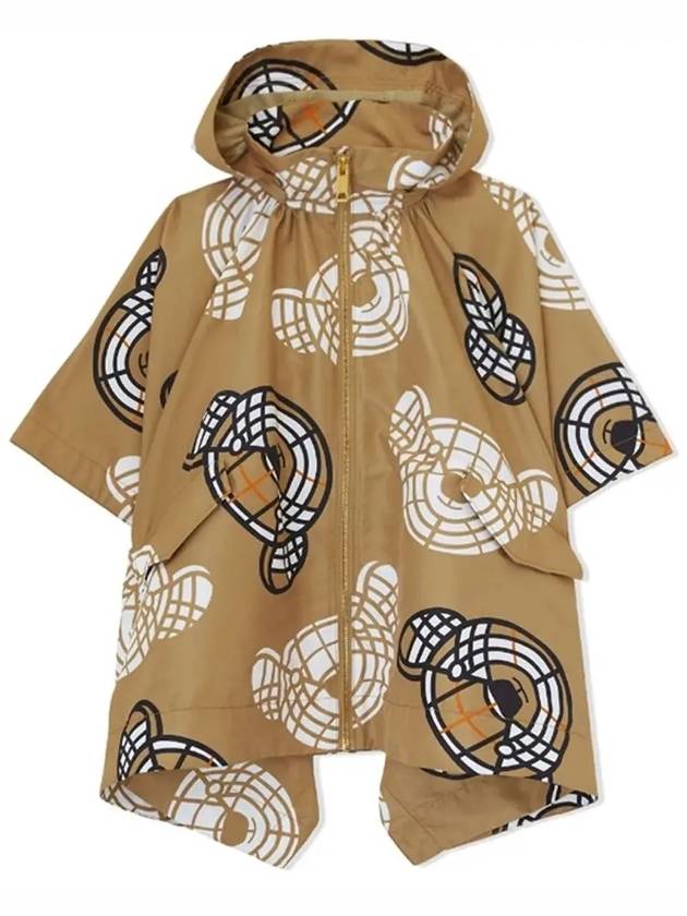 Kids Thomas Bear Print Cape Hoodie Beige - BURBERRY - BALAAN 2