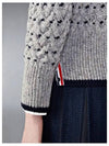 4 Bar Stripe Cable Knit Cardigan Grey - THOM BROWNE - BALAAN 4