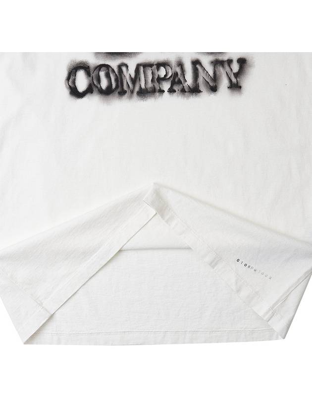 Logo Cotton Short Sleeve T-Shirt White - CP COMPANY - BALAAN 8