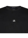 Logo Print Short Sleeve T-Shirt Black - CP COMPANY - BALAAN 5