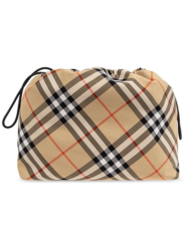 Check Pouch Bag Sand - BURBERRY - BALAAN 4