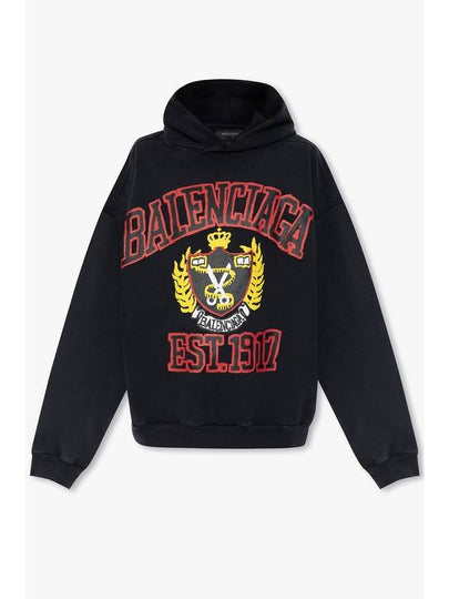 DIY College Medium Fit Hoodie Black - BALENCIAGA - BALAAN 2