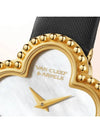 Alhambra Small Leather Watch Gold Black - VANCLEEFARPELS - BALAAN 6