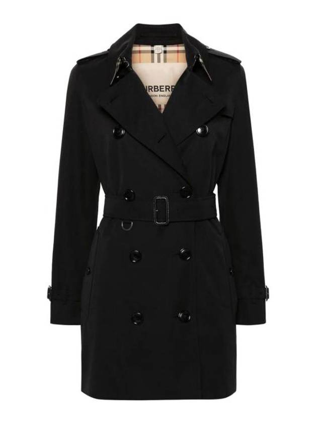 Kensington Cotton Trench Coat Black - BURBERRY - BALAAN 2