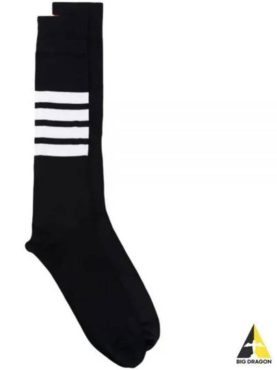 4 Bar Stripe Cotton Socks Black - THOM BROWNE - BALAAN 2