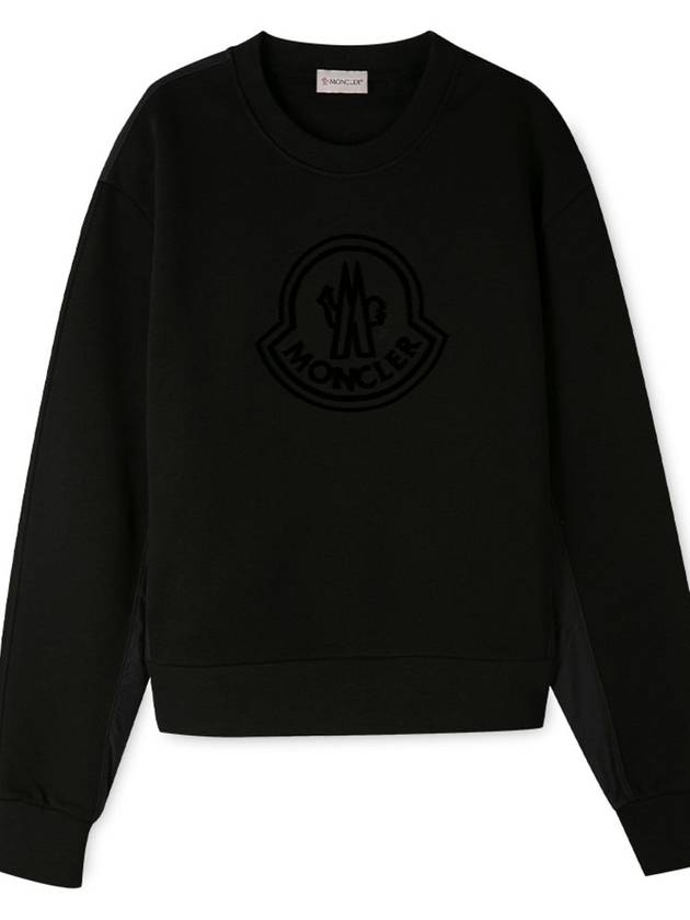 Moncler Women s Logo Black Sweatshirt 8G00028 809KX 999 - MONCLER - BALAAN 2