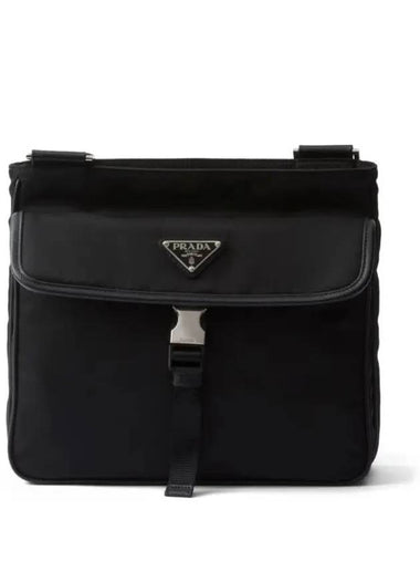 Triangle Logo Re-Nylon Cross Bag Black - PRADA - BALAAN 1