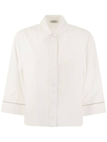 Plain cotton poplin shirt - PESERICO - BALAAN 1