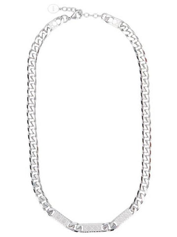 Cannage Chain Link Necklace Silver - DIOR - BALAAN 1