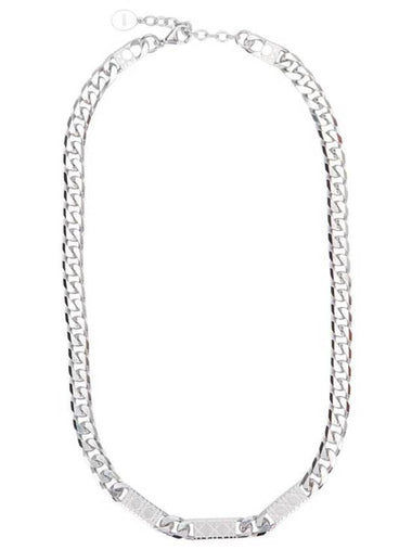 Cannage Chain Link Necklace Silver - DIOR - BALAAN 1