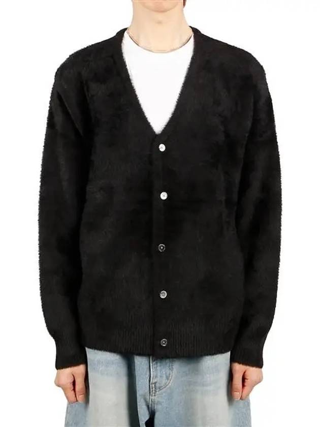 117094 W 0001 BLACK Shaggy Cardigan - STUSSY - BALAAN 1