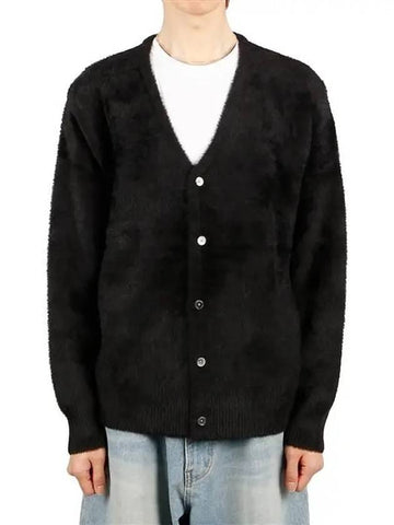 117094 W 0001 BLACK Shaggy Cardigan - STUSSY - BALAAN 1